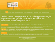 Tablet Screenshot of kidathearttherapy.com